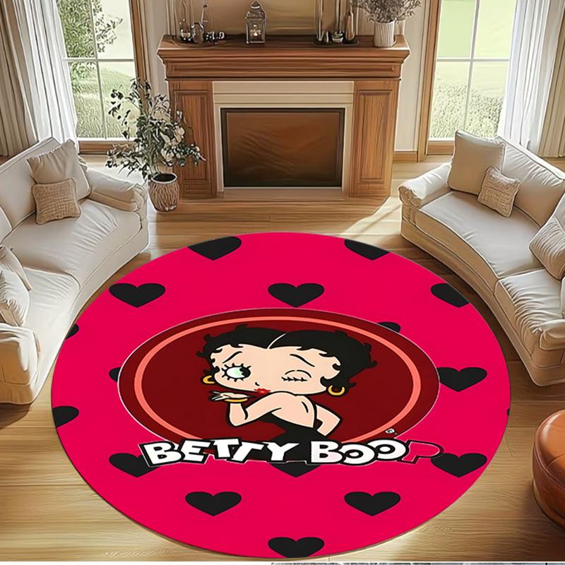 doll Print Round Rug, Washable Floor Carpet, For Entryway Dorm Laundry Room Office Study, Home Decor Birthday Christmas Gift