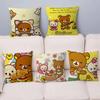 Niedliche Cartoon R-Rilakkumas Personalisierter Kissenbezug Kinderzimmer Wilde Party Deko Kissenbezug Kinder Geburtstag Babyparty Geschenk
