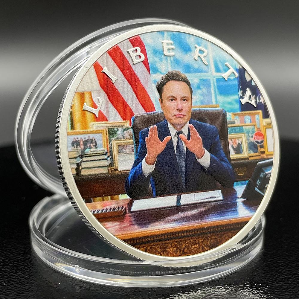 Elon Musk Challenge Coin US President Election Collectible Gold Silver Plated Souvenir Gift 3 Styles Medal