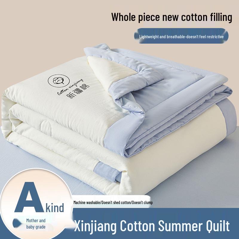Muji Style Washed Cotton Quilt: Summer Cooling & Air Conditioning, Machine Washable. 100x150 cm