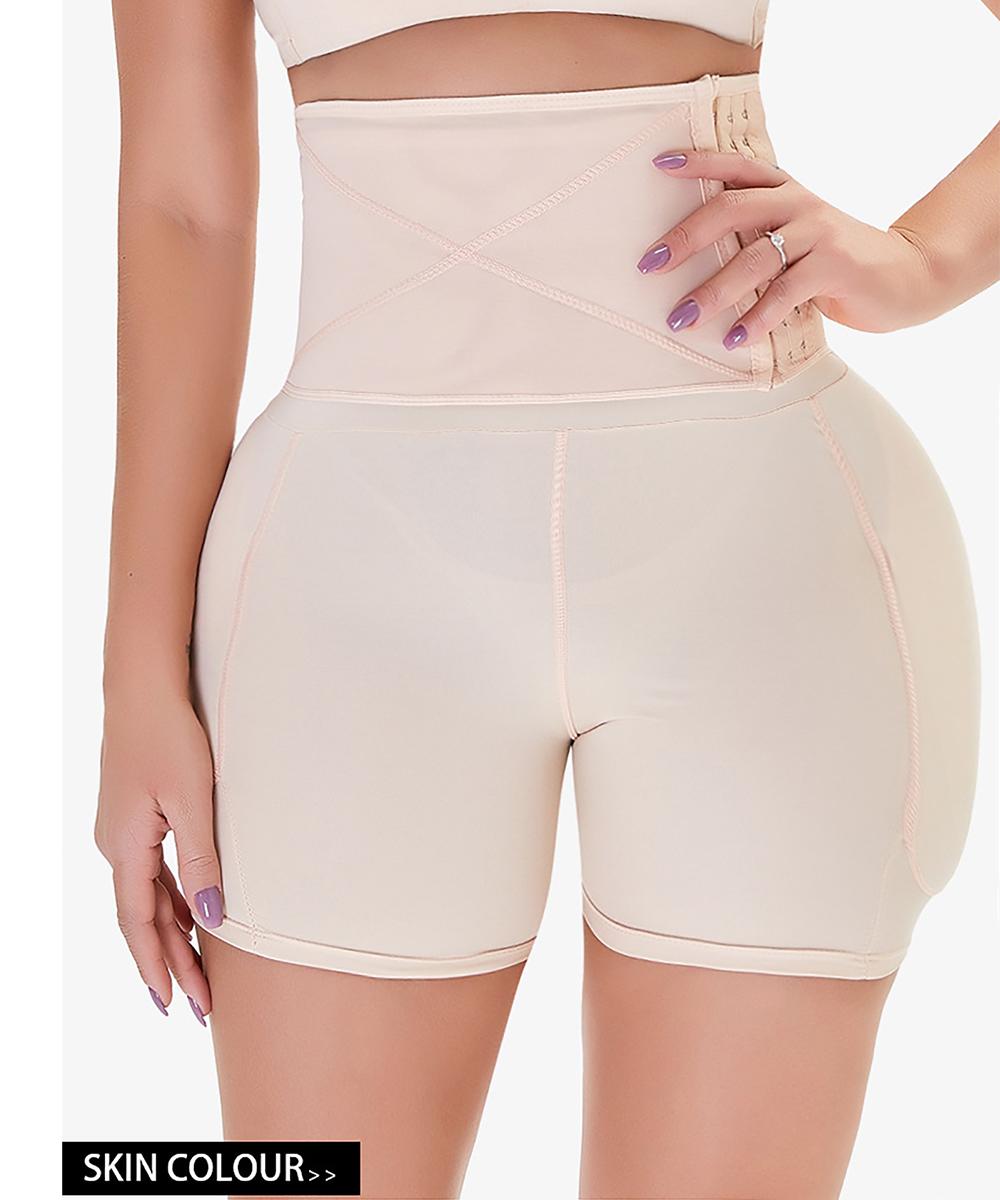 

Женские трусики-подтяжки с высокой талией, утягивающие шорты для коррекции живота, корректирующее белье для бедер, корректирующее белье для похудения, поддельное белье для ягодиц с 4 съемными подушечками 6XL бежевый