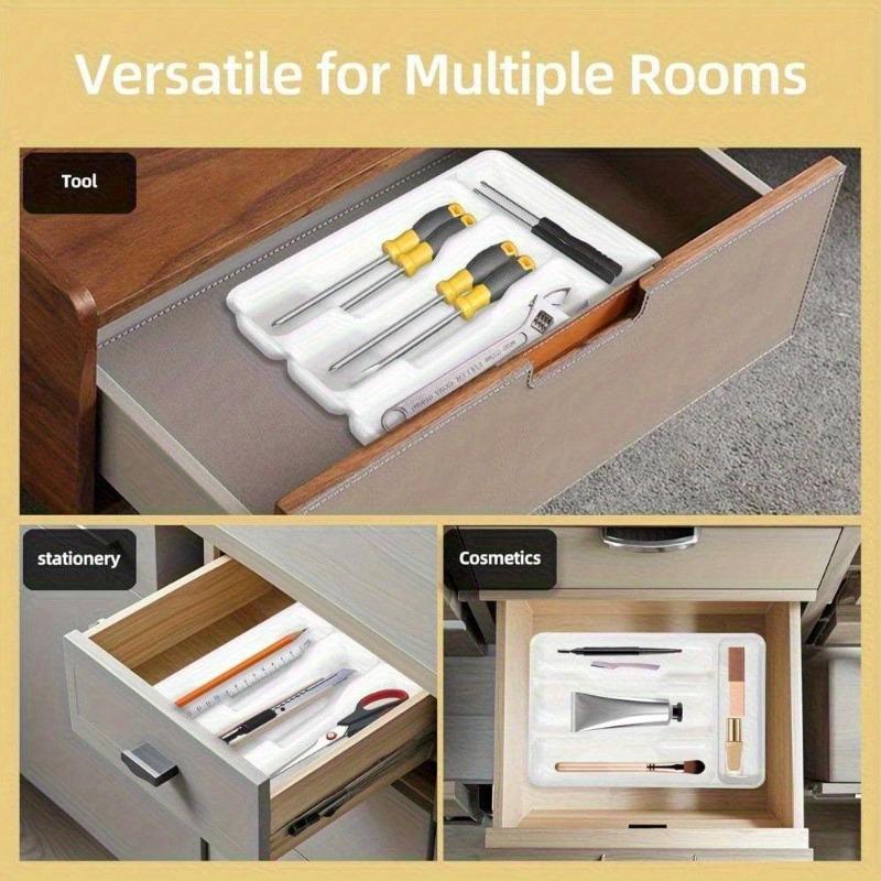 Cutlery Organizer Tray Kitchen Drawer Storage for Knives Forks Spoons with Compartment Divider Utensil Holder for Efficient