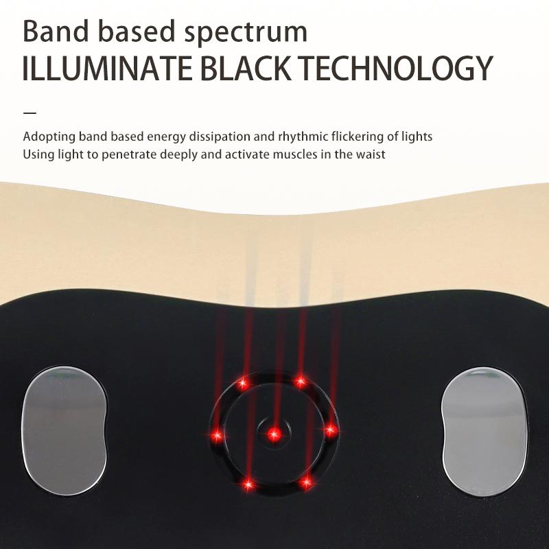Curved Lumbar Spine Massager Intelligent Adjustable Back Vibration Electric Waist Massager Hot Compress Spine Health Care Gift