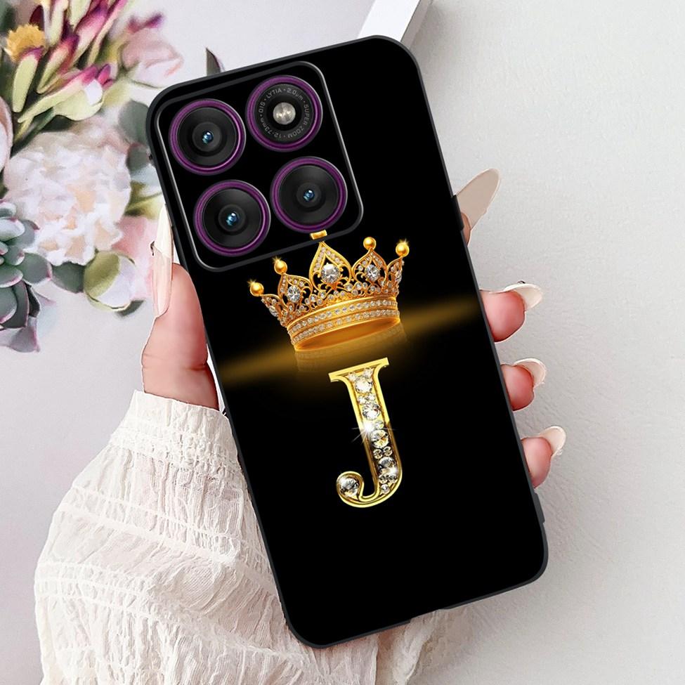 For Motorola Edge 60 Pro Case XT2507-1 Silicone Fashion Luxury A-Z Letters Shockproof Back Cover For Moto Edge 60Pro Phone Case