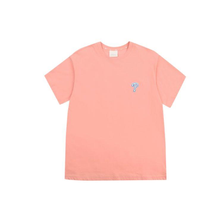 MLB Classic NY Print Loose Fit Dopamine Sports Casual Short Sleeve T-Shirt Unisex T-Shirts Pink 31TS31131-10P
