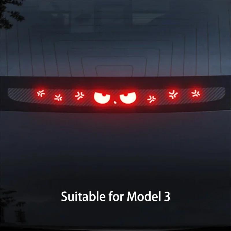 Glow-in-the-dark Stickers Halloween Accepts Custom Stickers Tesla Model 3 Y High Brake Acrylic Projection Panel Top Taillight