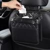 Multifunctional Car Back Seat Storage PU Leather Phone Pocket Pouch Hanging Bag