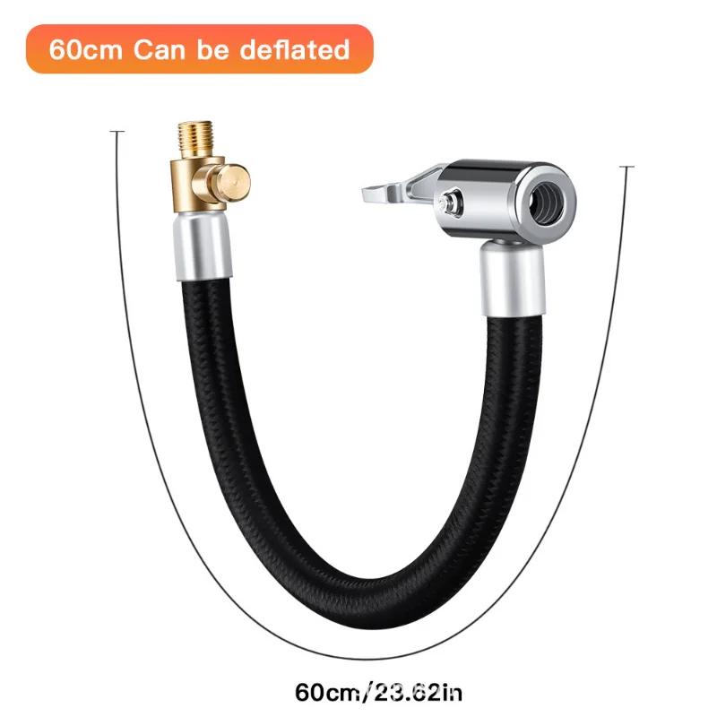 Car Tire Air Inflator Hose Inflatable Pump Extension Tube Adapter Twist Tyre Air Connection Bike Motorcycle 10cm 20cm 30cm 40cm