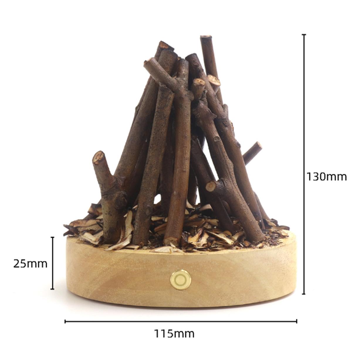 

1PC Flameless Bonfire Night Light USB Charged 3 Modes Lamp for Night Camping Bedroom Living Room Atmosphere Decor Lighting