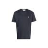 Ss22 Solid Color Compass Logo Crew Neck Short Sleeve T-Shirt Men Tops Deep-Blue 771524113-V0020