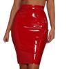 Women Latex Tight Skirt Shiny Elastic PU Leather High Waist Midi Skirt Pack Hip Skirt Nightclub Women's Skirt Plus Size