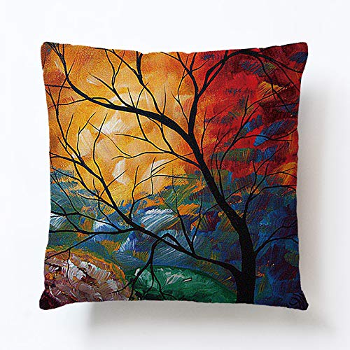 Abstract oil painting style linen pillowcase, living room sofa cushion cover, home decoration, oil painting hug pillowcase