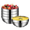 2/4 Paquetes de Tazones de Acero Inoxidable de Doble Pared Aislados para Sopa Servidor Metálico para Plato de Arroz Apto para Lavavajillas Servidor Metálico