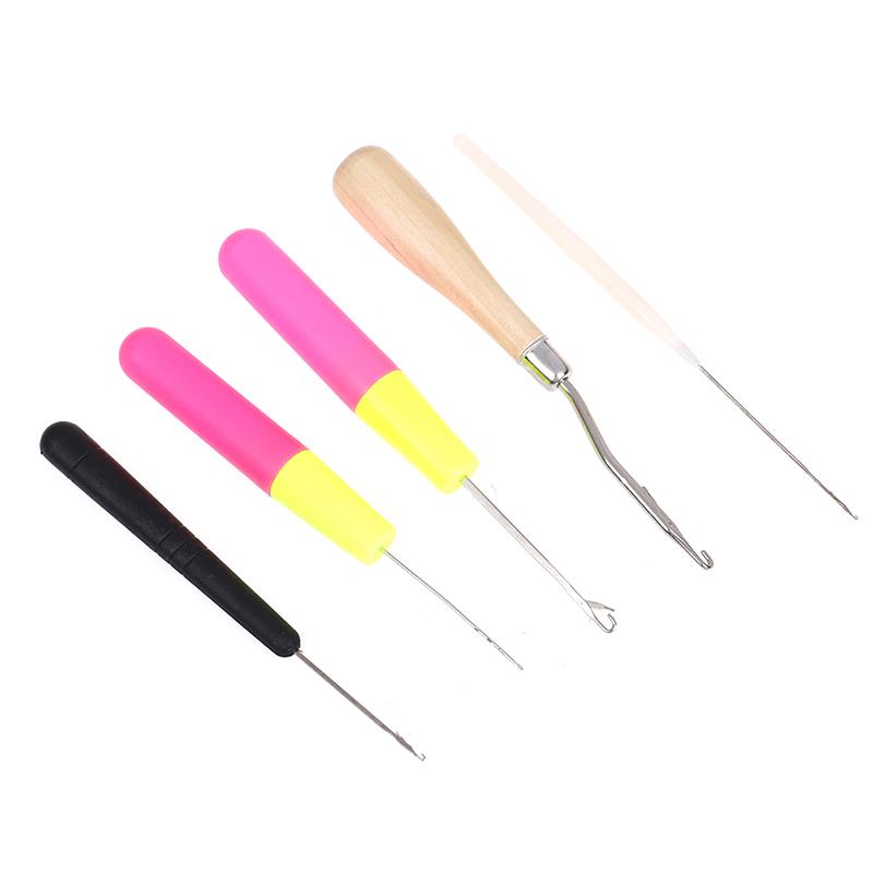 Portable  Braiding Latch Hook Weaving Hair Craft Delicate Plastic Crochet Needle 5Pcs/Set