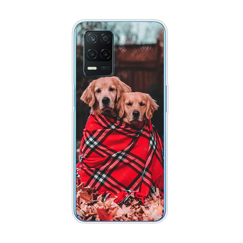Cute Golden Retriever For Realme 8 8i V3 V5 GT Neo Flash Edition Explorer Master Neo2 Narzo 30 50i 50A C21Y Phone Case