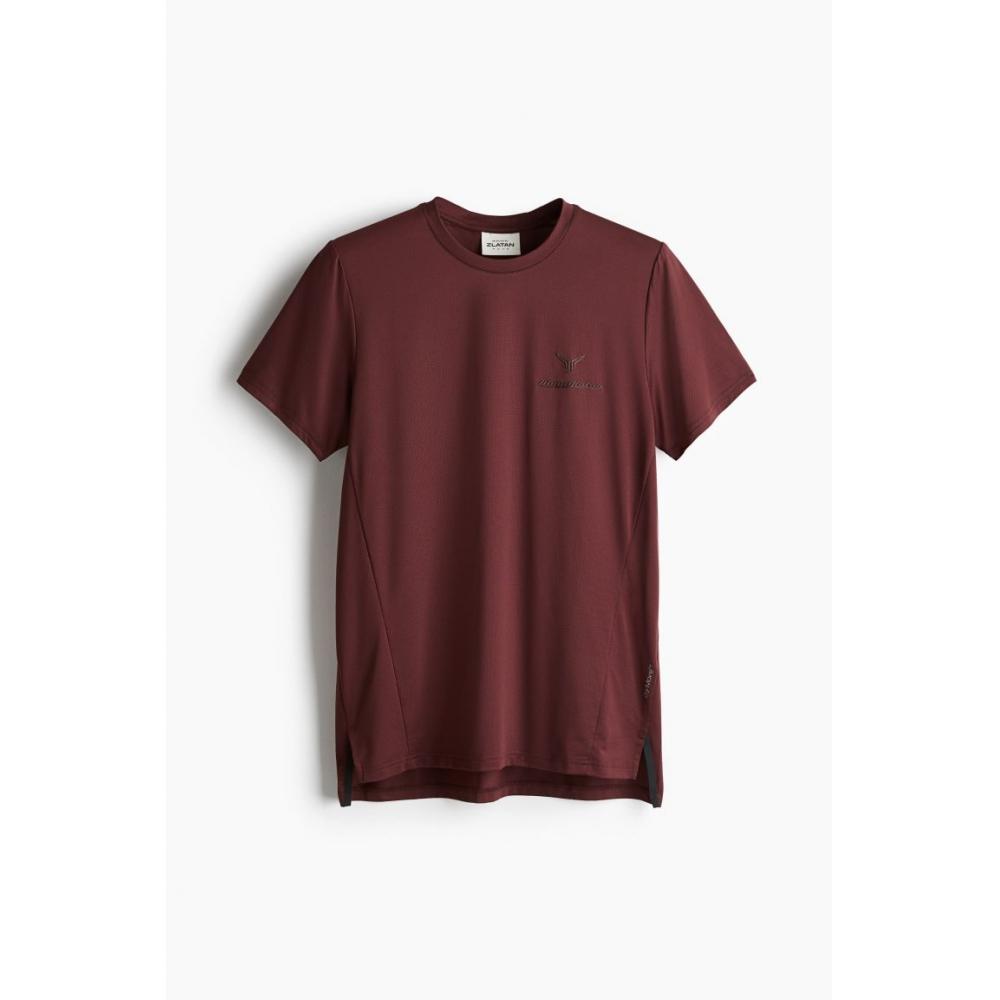 H M Sport Top Regular Fit dryMove Rust Red