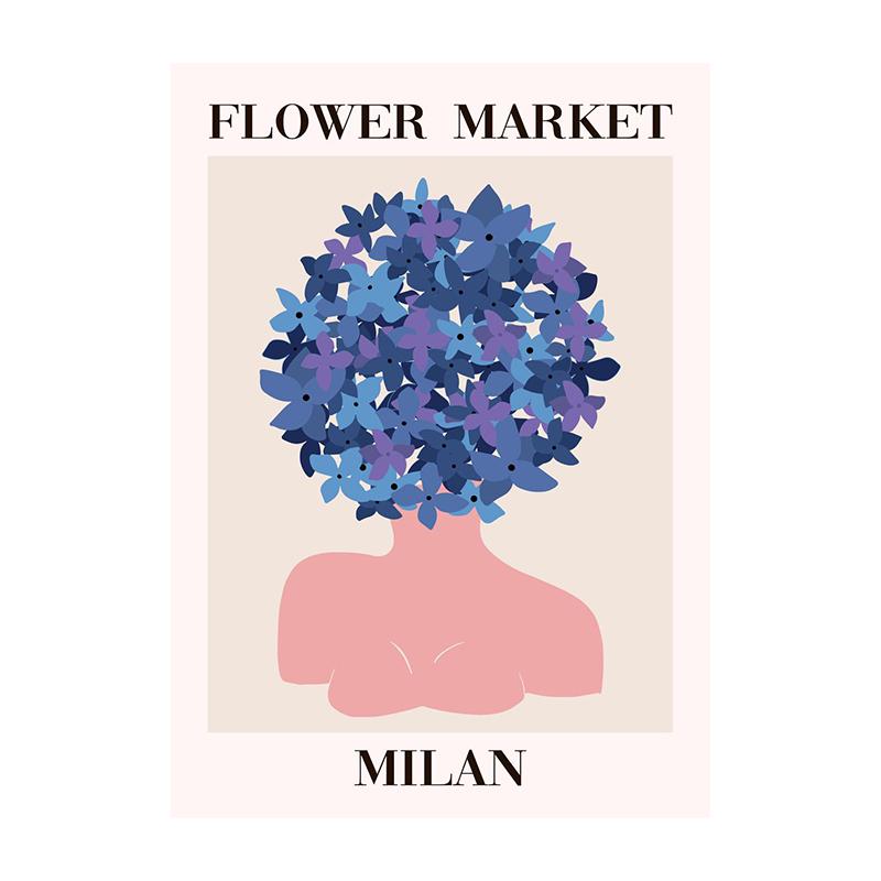 Abstract Flower Market Poster Flowers Matisse Print Market Matisse Floral Exhibition Picture Canvas Painting for Home Decor