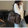 Large capacity retro shoulder tote bag, new commuter oblique span bag, portable underarm bag.