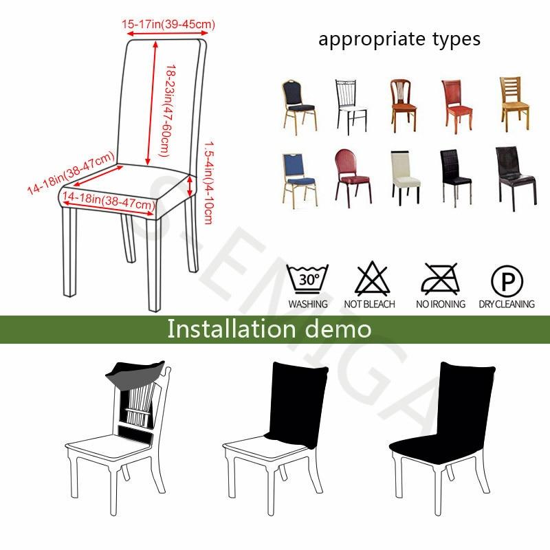 Dining Chair Cover Jacquard Spandex Slipcover Protector Case Stretch for Kitchen Chair Seat Hotel Banquet Elastic