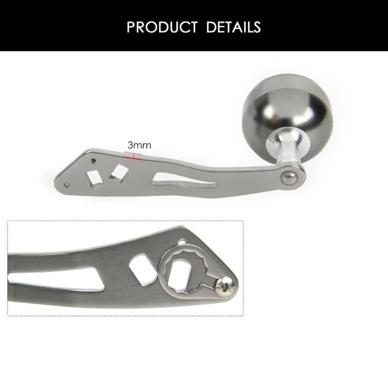 Fishing Reel Handle Power Handle Baitcasting Metal Knob Jigging Grip with Fitting Replacement Part for Low Profile Reel