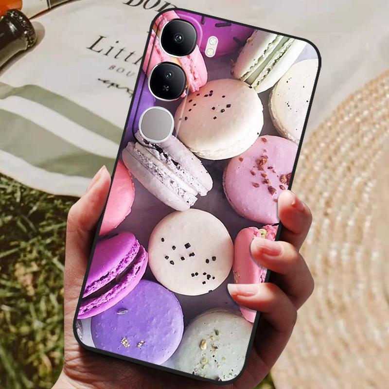 For Vivo V40 Lite 4G 5G V40Lite (IDN) V40E V 40 SE Case Luxury Painted Phone Silicon Back Cover For Vivo Y200 Y300 Cases Shell
