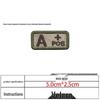Toppa in Velcro Ricamata Tipo di Sangue 5x2.5 - Distintivo Tattico Morale per Borse e Abbigliamento