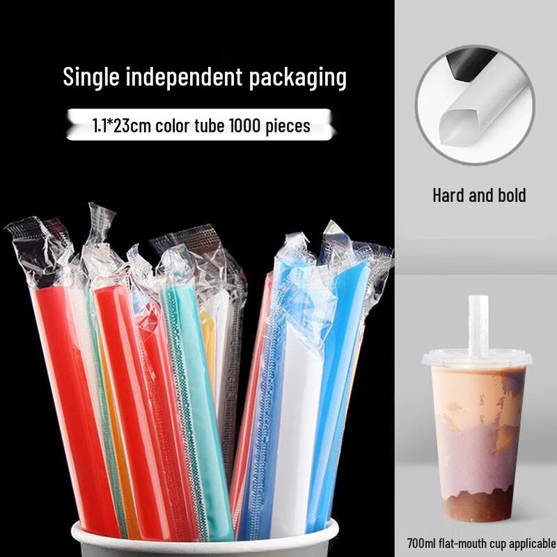 Miao Jiayi Colorful Individually Wrapped Milk Tea Straws