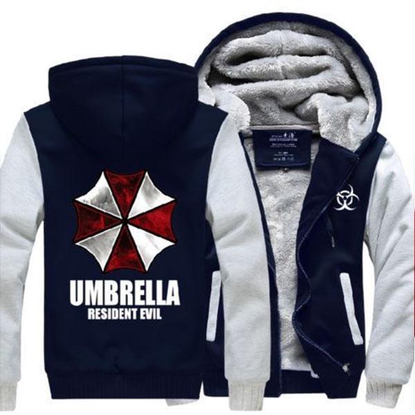 Resident Hot Evil Biohazard Umbrella Thicken Jacket Sweater Winter Coat Hoodies