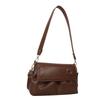 Simple and fashionable women's bag cloud pleated soft leather texture shoulder backpack niche design solid color messenger bag