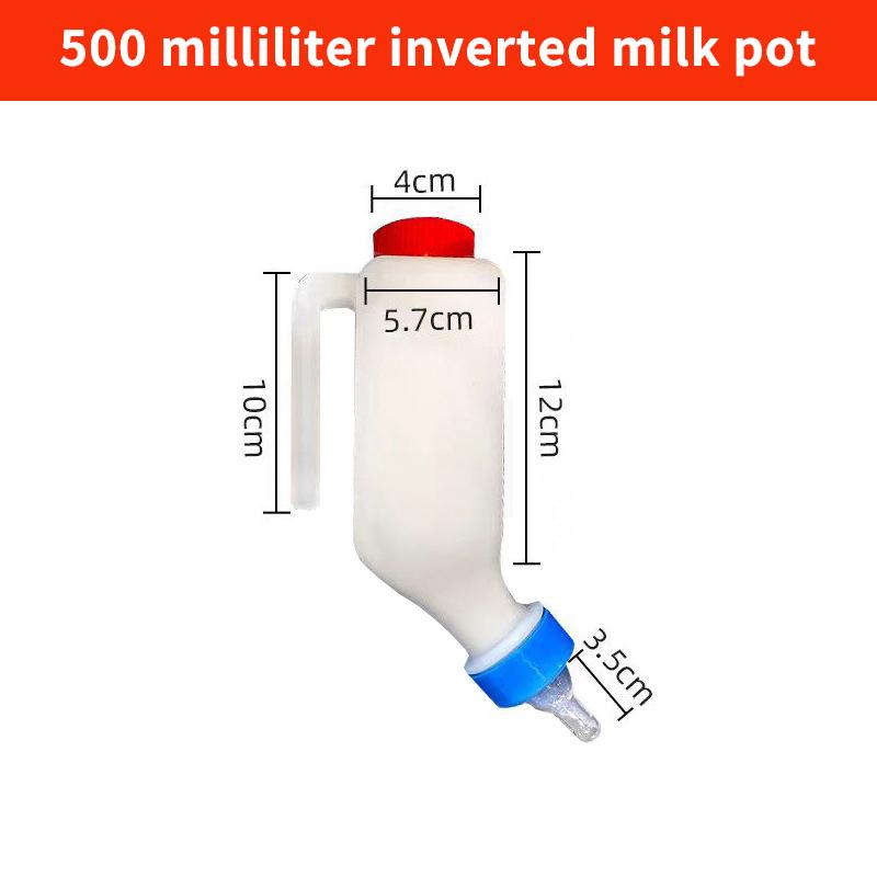 

New Hangable Lamb Milk Bottle Feeding Bottle Small Animals Lamb Nursing Bottles With Soft Nipple Goat Bottle 500ml/800ml