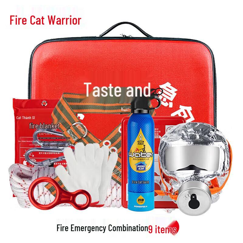 Flame Warrior 9-Piece Fire Safety Emergency Escape Kit