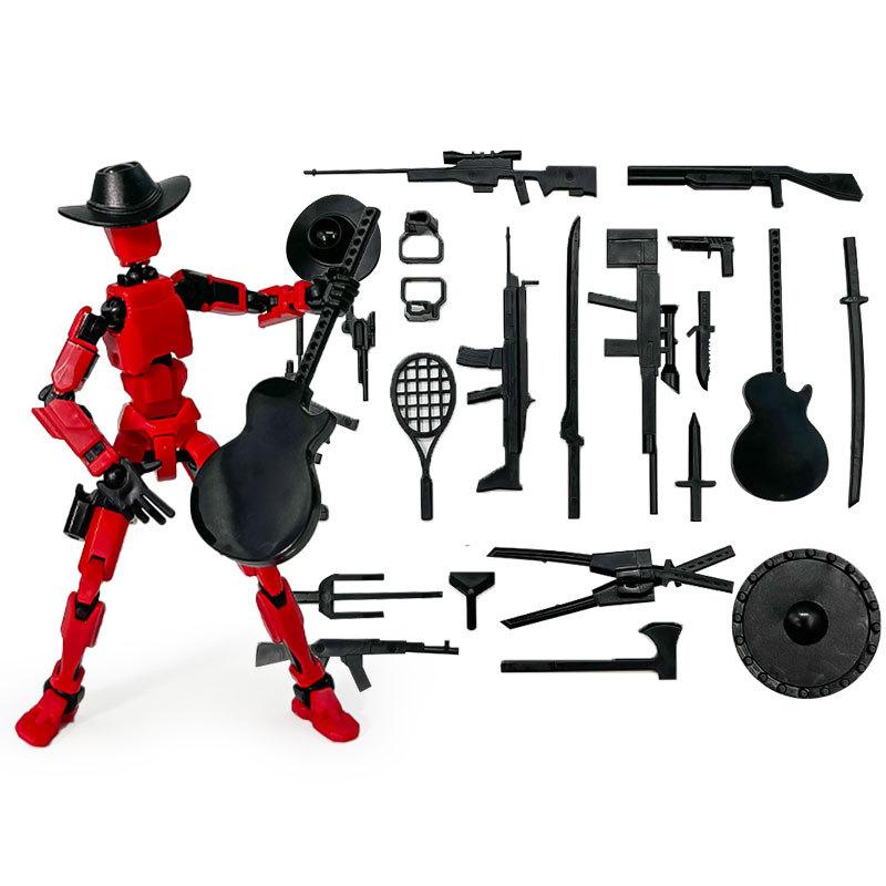 3D Printed Toy Western Cowboy Model Lucky13 Action Figure Dummy T13 Toy Doll Robot Assembly Model Decoration Desktop Decoration