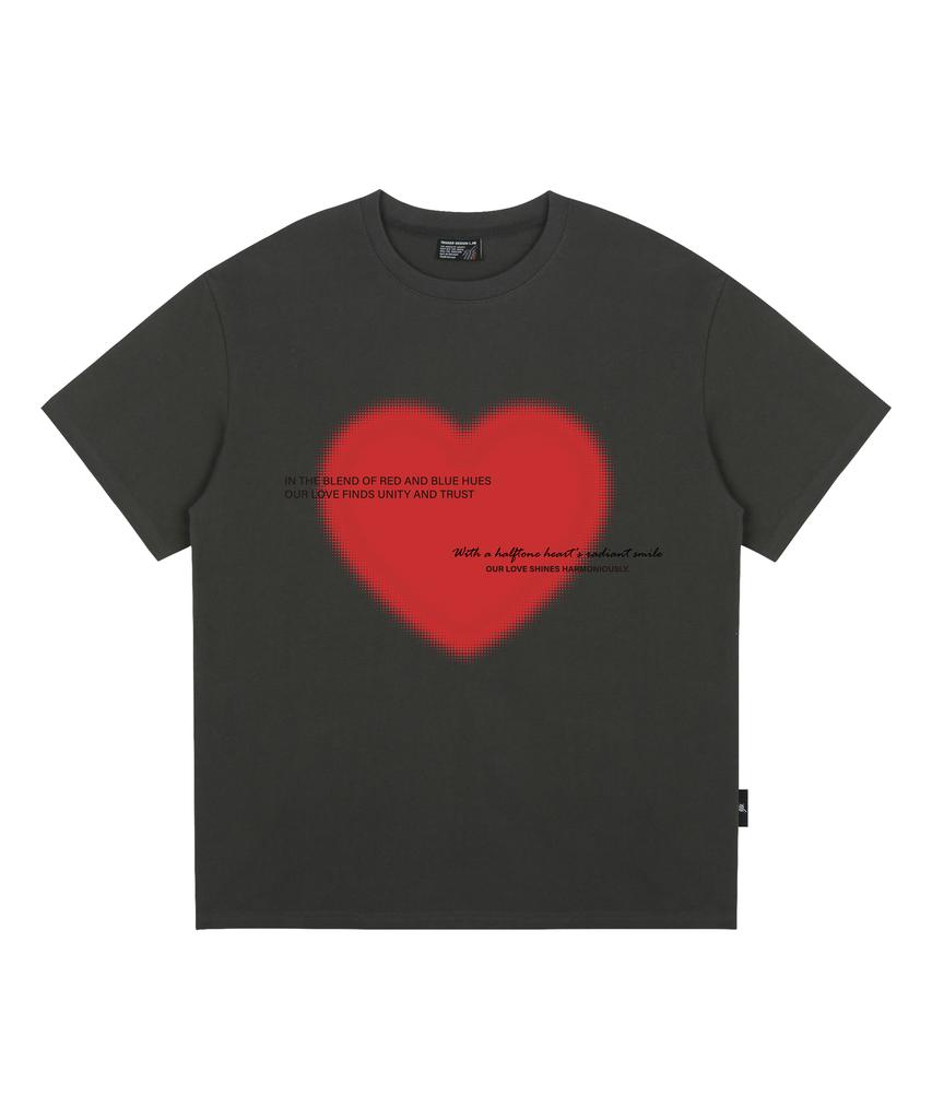 Deulousi Dw Our Love Short Sleeve T-Shirt Charcoal