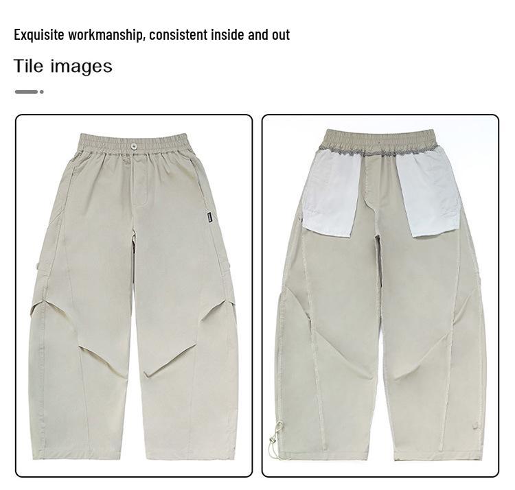 Zhi Li Boys' Spring/Autumn Loose Straight-Leg Work Pants - Stylish and Comfortable for Older Children
