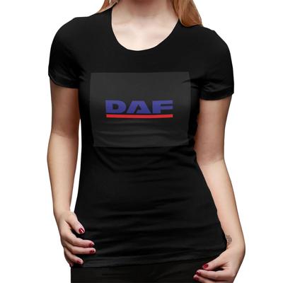 DAF Red Design Best Logo TShirt for Women Round Neck Streetwear T Shirts Womens Short Sleeve Summer Clothes Tops
