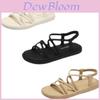 2023 New Summer Women's Soft-soled Sandals Fairy Style Casual Roman Beach Shoes