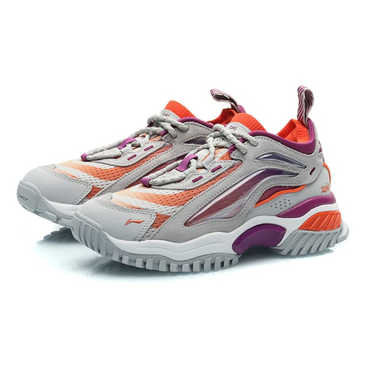 Li Ning Aurora Skywalk BAD FIVE XGIRL Low top Sports Casual Shoes Women's Microcrystalline Gray AGLP146-1