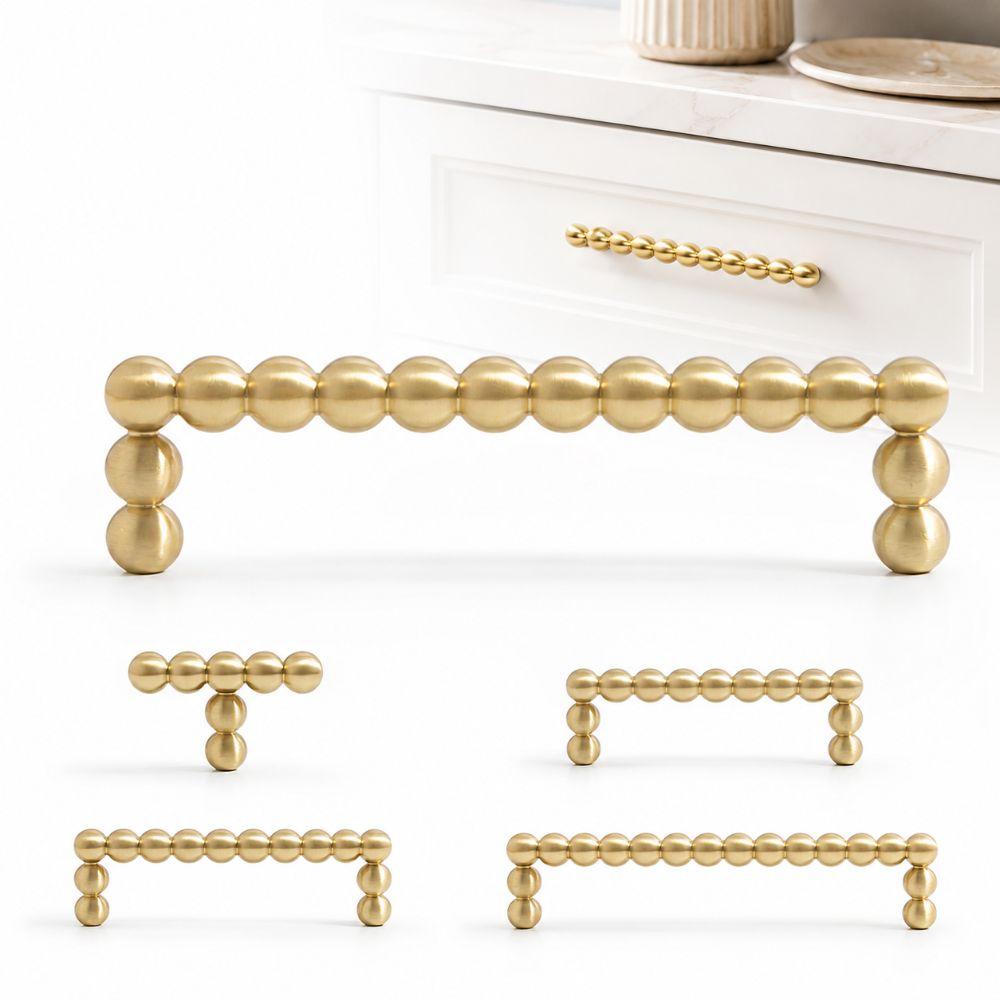 Small Round Ball Hardware Handle Solid Brass Cabinet Drawer Knobs  Multipurpose
