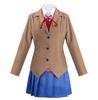 Anime Doki Doki Literature Club Monika Cosplay Costumes Sayori Yuri Natsuki Halloween Costumes for Women Dress Vestido Clothing