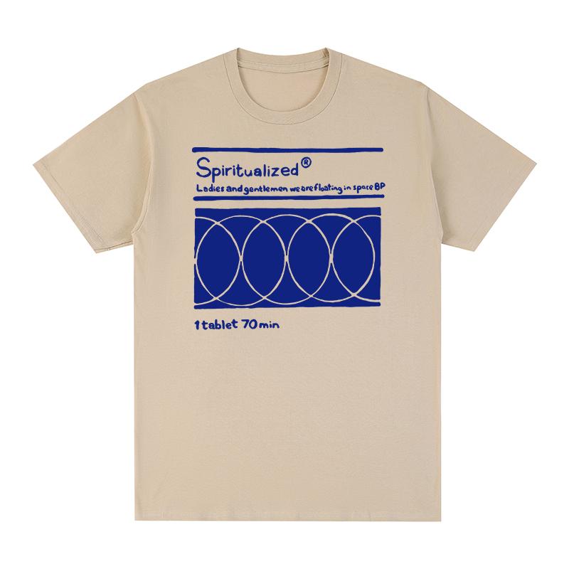 Spiritualized T-Shirt 90er Spacemen Rockband Baumwolle im Weltraum schwebend Herren T-Shirt Neu TEE T-SHIRT Damen Tops