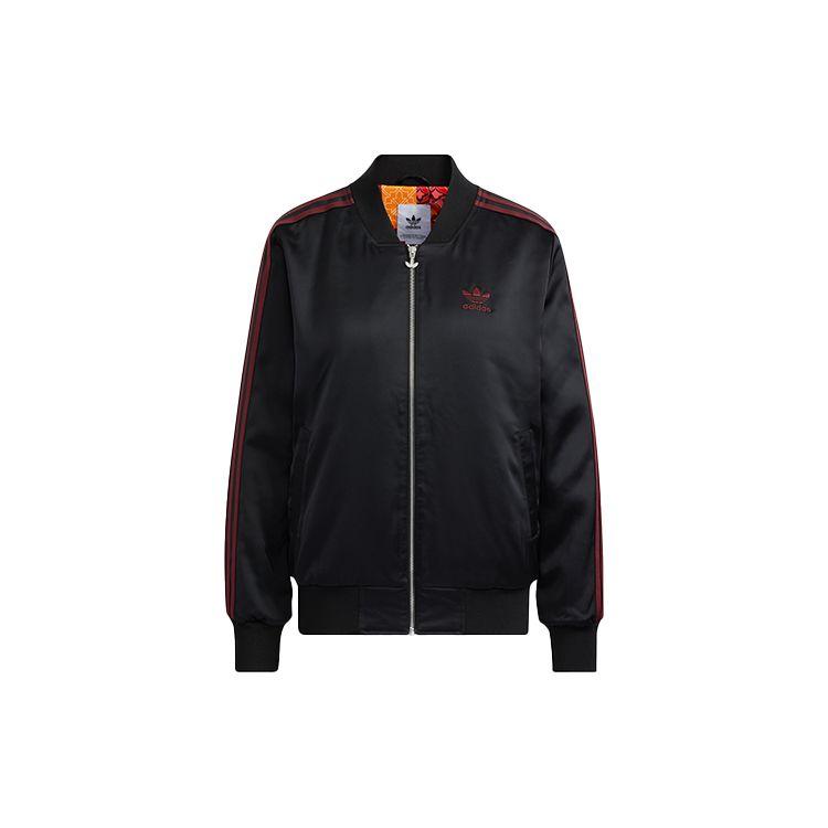 adidas Originals Women s Bomber Jacket Black Red HD0326 30