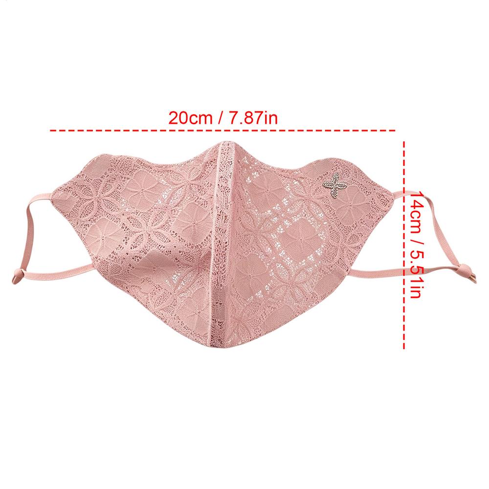 1PC  Sunscreen Lace Mask Hanging Ear Sunscreen Face Cover Mesh Breathable Mask Summer Sunscreen Face Scarf Outdoor Cover
