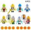 1/8ks Kreslená Anime Mini Akční Figurka Panenka Stavební Kostky Anime Postavy Goku Super Saiya Birusu Model Dětské Hračky Dárky