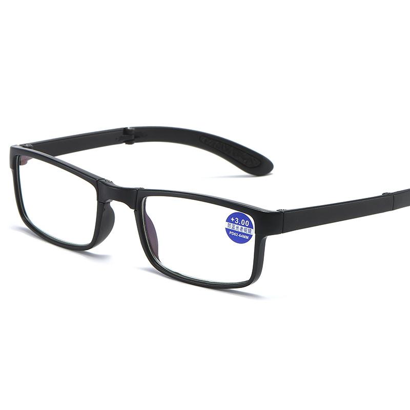 Quality Foldable Reading Glasses Portable Hyperopia Glasses HD Black Hyperopia Glasses with Glasses Case +10 To +40