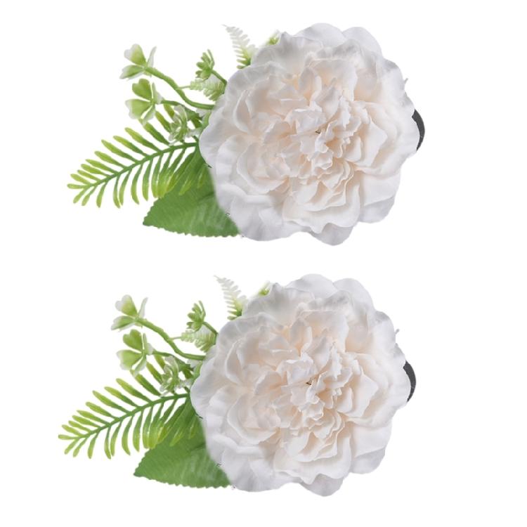 Pack of 2 Artificial Flower Curtain Clips Decorative Tiebacks Clasps Buckles Window Drape Holders Holdbacks Home Decors