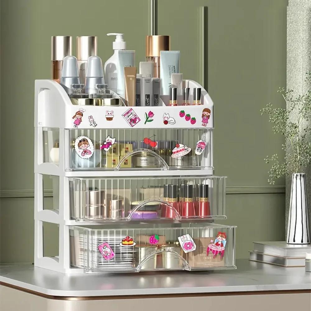 Multi-layer Storage Box Desktop Storage Drawer Hair Decor Cabinet Cosmetics Jewelry Stationery Organizers Makeup Storage