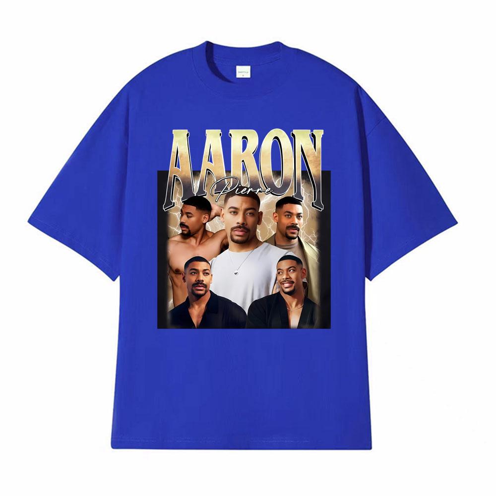 Aaron Pierre Vintage 90s Hot Sale Merch T Shirts Unisex Women Fashion Vintage Cotton T Shirt Comfort Oversized High Quality TShirt