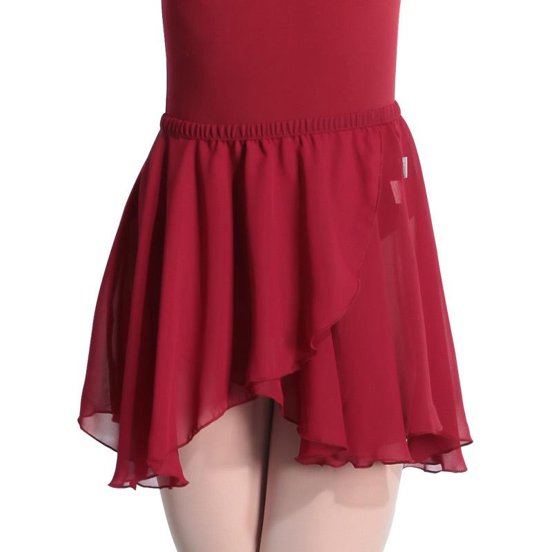 Kashiwaya Women's Ballet Leotard with Chiffon Wrap Skirt, Multi-Color