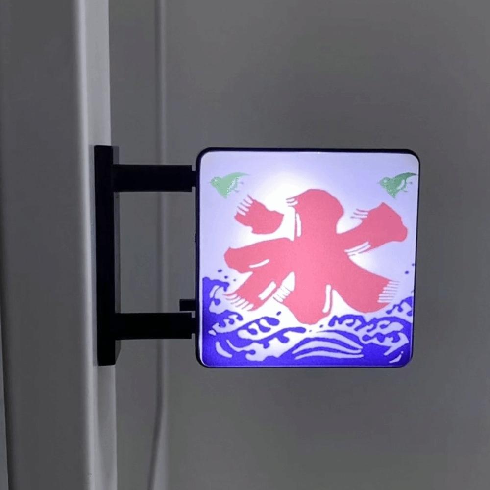Novelty Glowing Magnetic Advertising Sign Plastic LED Fridge Magnet Light Sign Store Signboard