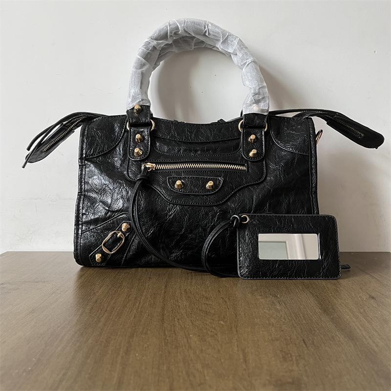 Women's Mini Crossbody Tassel Bag - Medium/Small Size, Motorcycle Style